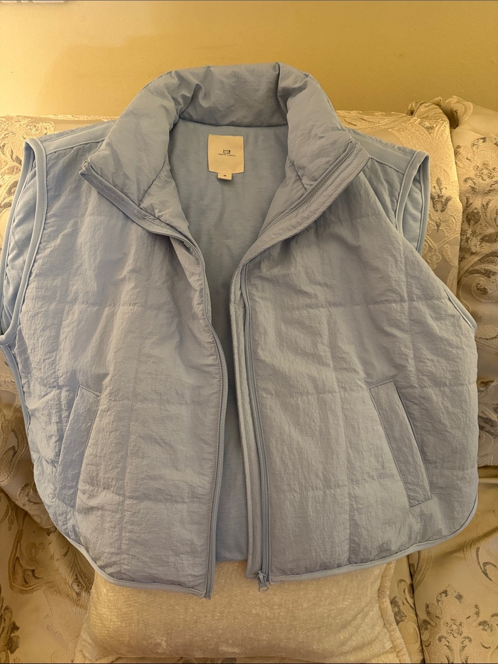Thread & Supply Light Blue Quilted Puffer Vest